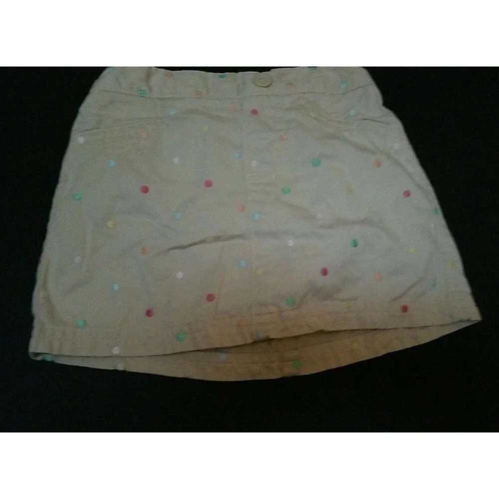 Girl's gap 12-18 month tan skirt with colored dots